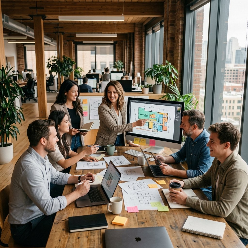 Modern Office Corporate Team collaborating